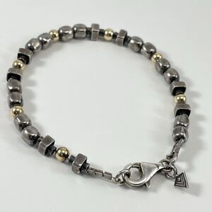 Beautiful Silpada Sterling 925 Silver and 14k Gold Filled Geometric Bracelet